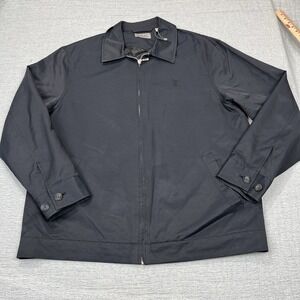 Ashworth Golf Men's Large‎ Black Lined Full Zip Jacket EUC. GB33